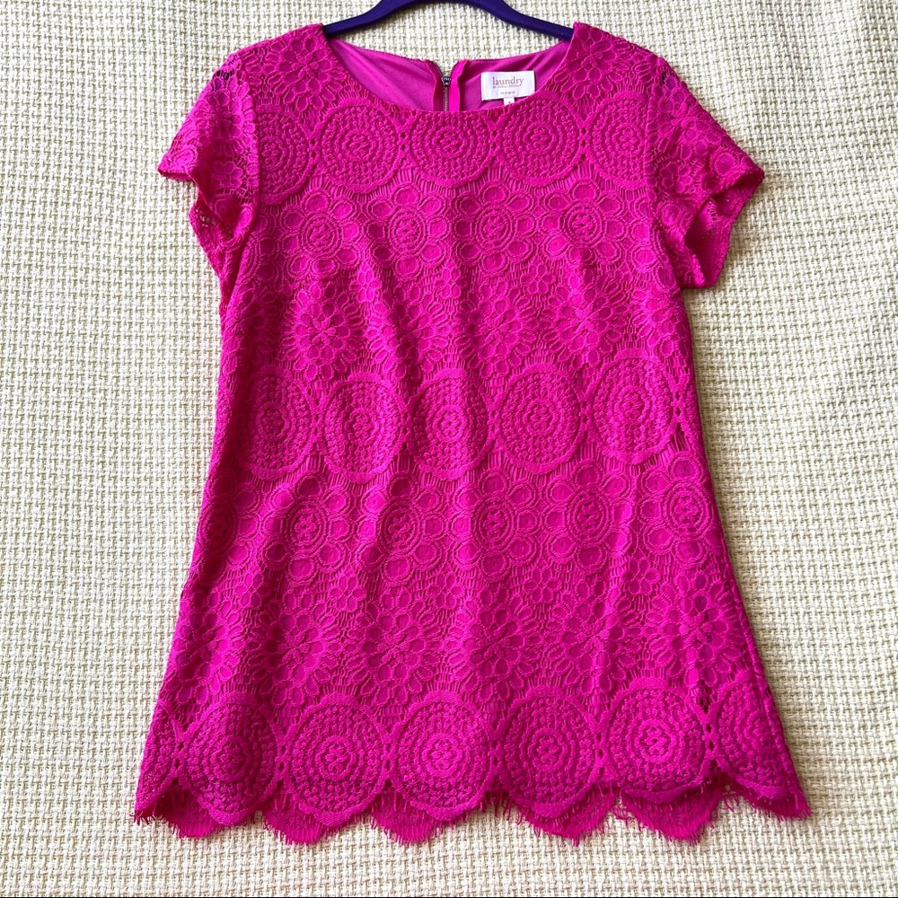 Pink lace top